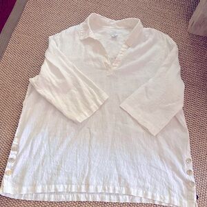 SIGRID OLSEN Linen Button Side Tunic 2x